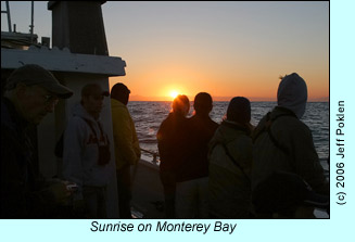 Sunrise on Monterey Bay, photo by Jeff Poklen